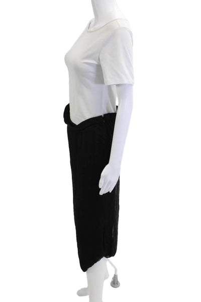Chan Luu Women Black Maxi Skirt 100% Viscose Long Solid Size S