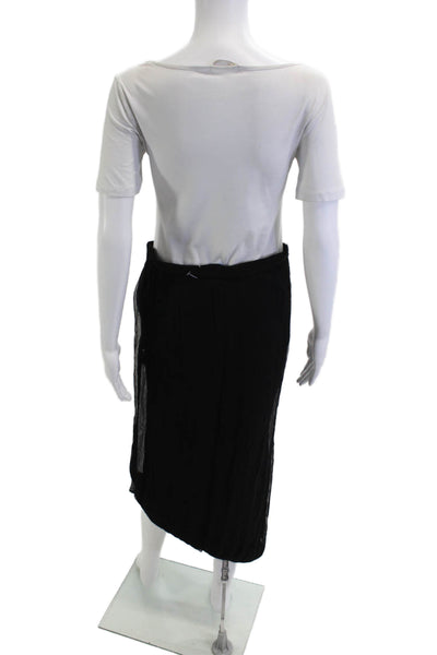 Chan Luu Women Black Maxi Skirt 100% Viscose Long Solid Size S