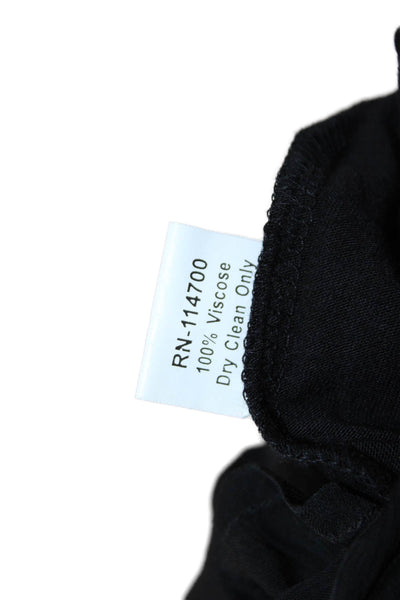 Chan Luu Women Black Maxi Skirt 100% Viscose Long Solid Size S