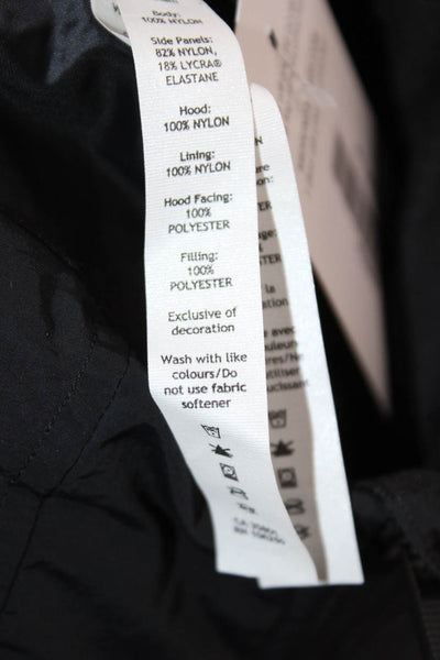 Lululemon Womens Quilted Windbreaker Jacket Black Nylon High Neck Zip Size 2