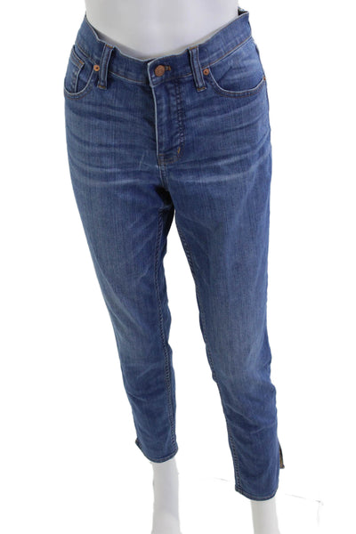 Madewell Womens Ankle Cropped Mid Rise Blue Jeans Cotton Blend Size 29