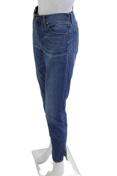 Madewell Womens Ankle Cropped Mid Rise Blue Jeans Cotton Blend Size 29
