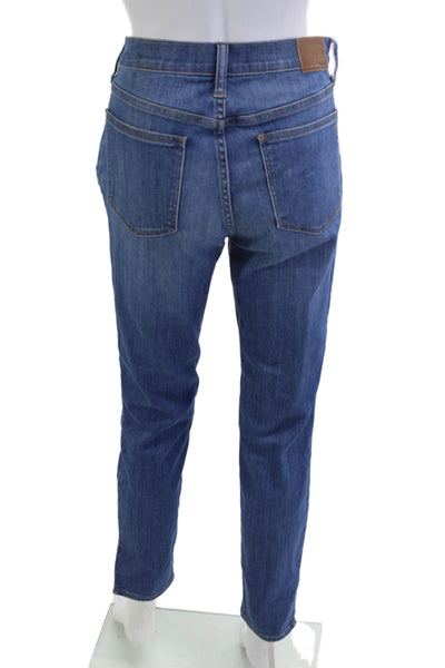 Madewell Womens Ankle Cropped Mid Rise Blue Jeans Cotton Blend Size 29