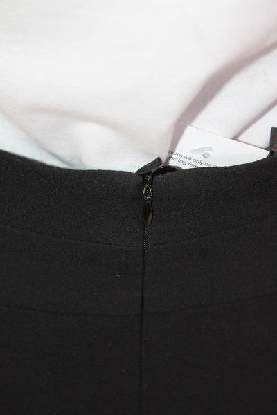 Escada Womens Straight Pencil Skirt Black Midi Wool Size 36