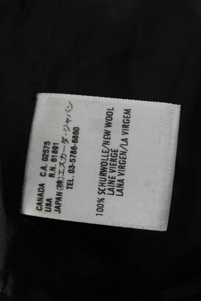 Escada Womens Straight Pencil Skirt Black Midi Wool Size 36