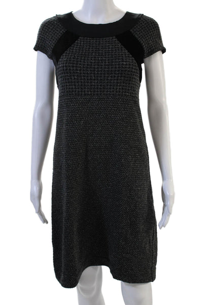 D. Exterior Womens Short Sleeve Dress Black Size S