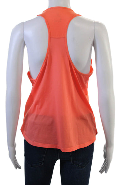 Nike Womens Orange Basic Sleeveless Tank Sports Round Neck Size L