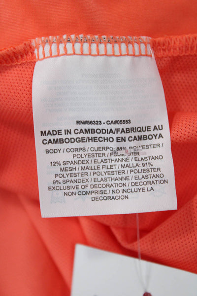 Nike Womens Orange Basic Sleeveless Tank Sports Round Neck Size L