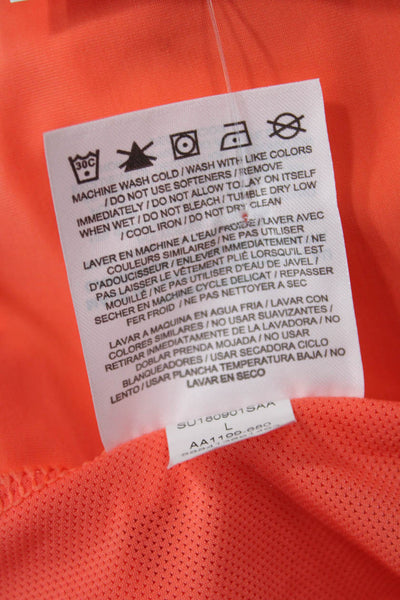 Nike Womens Orange Basic Sleeveless Tank Sports Round Neck Size L