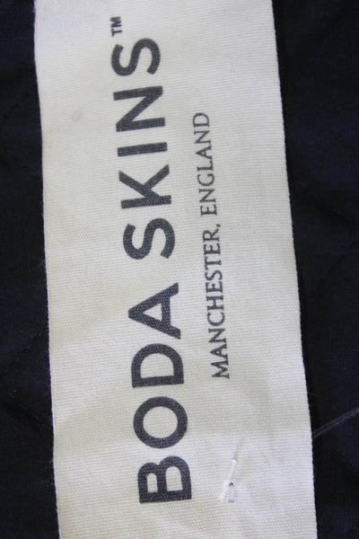 Boda Skins Womens Black Quilted Biker Motorcycle Napa Leather Jacket Size M