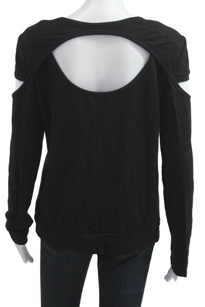 Bailey 44 Women Black Long Sleeve Designer Sweatshirt Modal Spandex Size L