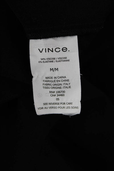 Vince Womens Black Shirt Dress Long Sleeve Collared Button Knee Length Size M