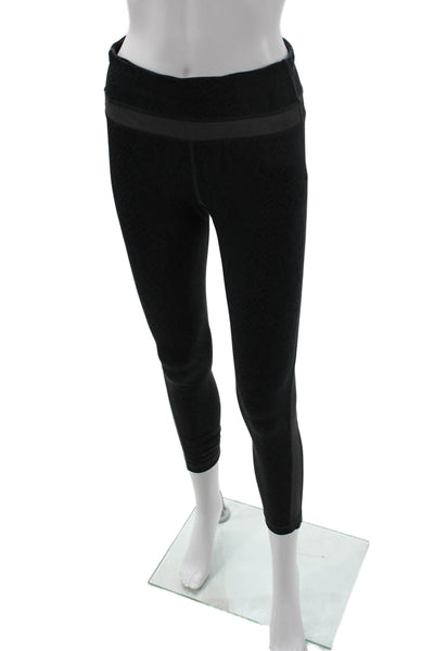 Lululemon Women Ankle Leopard Print Black Leggings Size 6