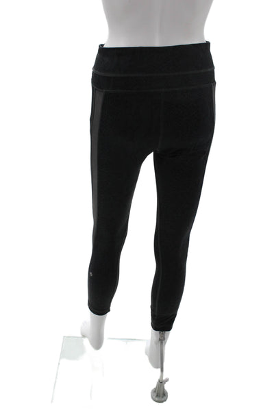Lululemon Women Ankle Leopard Print Black Leggings Size 6