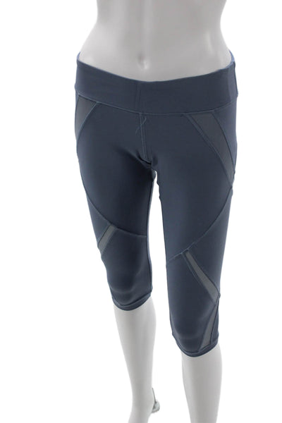 Lululemon Womens Dark Gray Capri Leggings Nylon Lycra Size 6