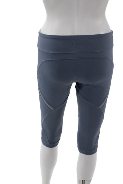 Lululemon Womens Dark Gray Capri Leggings Nylon Lycra Size 6