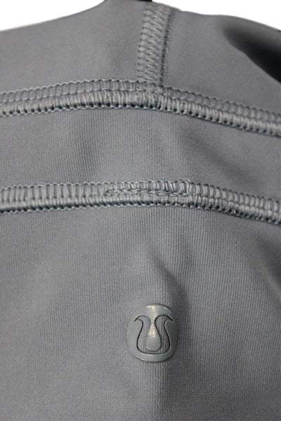 Lululemon Womens Dark Gray Capri Leggings Nylon Lycra Size 6