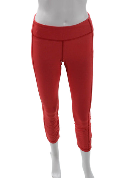 Lululemon Womens Capri Cropped Leggings Red Size 4