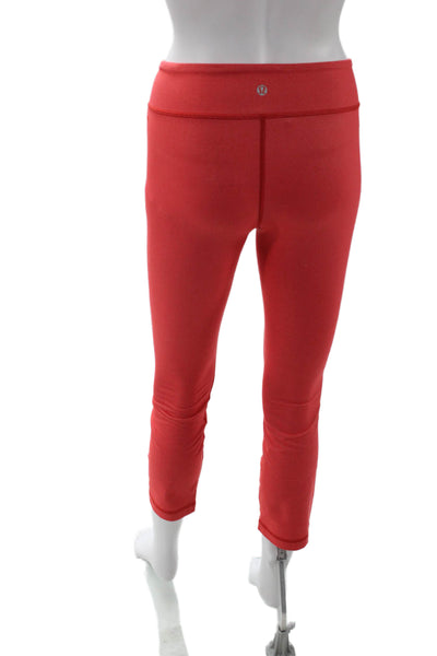 Lululemon Womens Capri Cropped Leggings Red Size 4