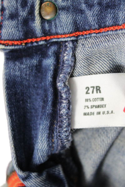 Big Star Women Bootcut Flared Dark Blue Jeans Mid Rise Button Size 27