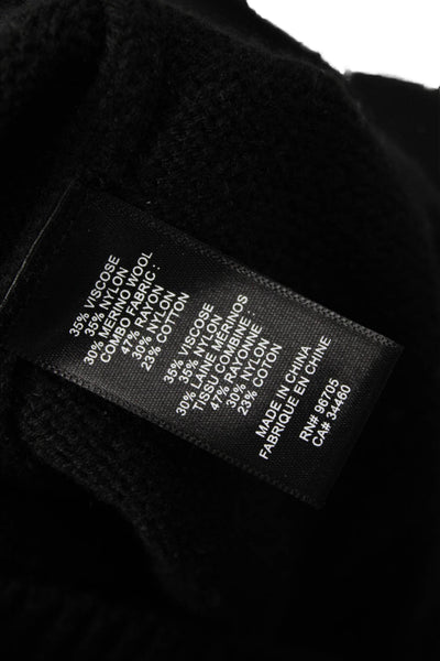 Rebecca Taylor Women Pullover Sweater Black Crew Neck Long Sleeve Size XS