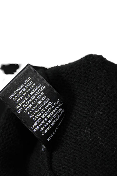 Rebecca Taylor Women Pullover Sweater Black Crew Neck Long Sleeve Size XS