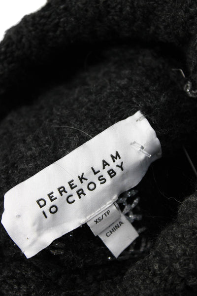 Derek Lam 10 Crosby Unisex Fair Isle Turtleneck Pullover Black Size XS