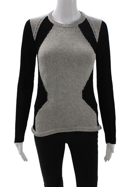 Helmut Lang Unisex Black Geometric Crew Neck Pullover Alpaca Viscose Size PP