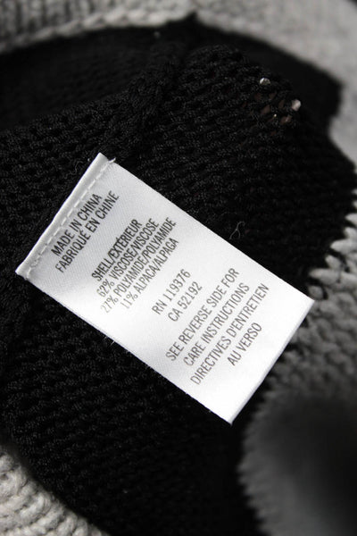 Helmut Lang Unisex Black Geometric Crew Neck Pullover Alpaca Viscose Size PP