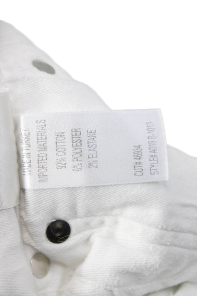Agolde Women White Ankle Skinny Jeans Mid Rise Size 26