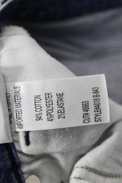 Agolde Womens Skinny Cropped Ankle Jeans Dark Blue Mid Rise Button Size 26