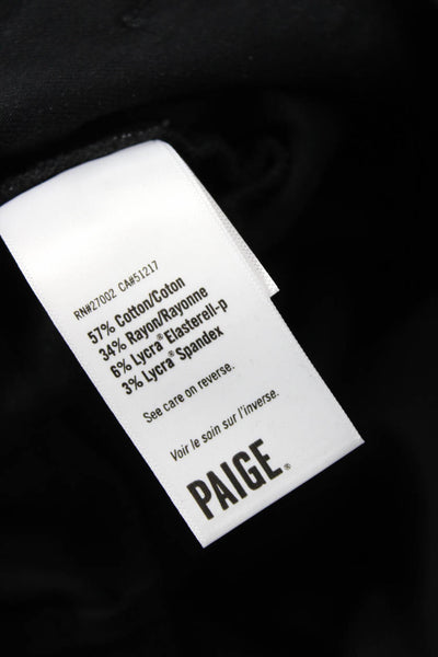 Paige Women Jumpsuit Black Short Sleeve Collar 26in Inseam Size 2