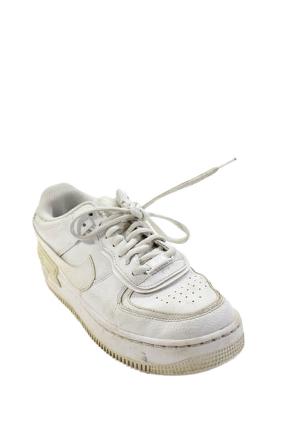 Nike Men's Leather Lace Up Rubber Sole Trainer Sneakers White Size 8.5