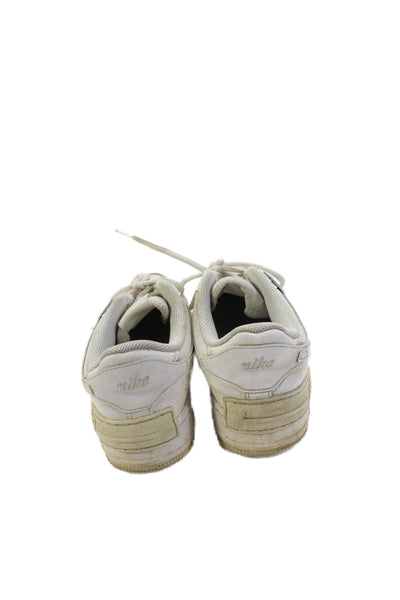 Nike Men's Leather Lace Up Rubber Sole Trainer Sneakers White Size 8.5