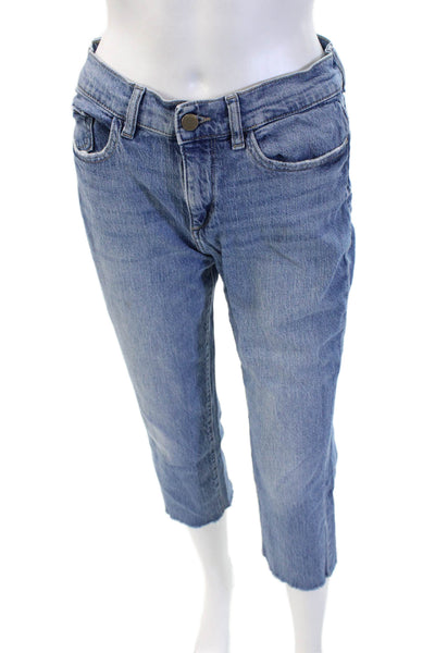 DL1961 Women Capri Cropped Blue Jeans Mid Rise 23 Inseam Size 27