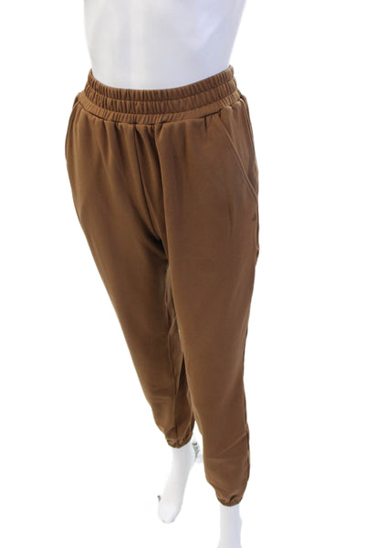 We Wore What Women Pullover Sweatshirt Brown Crew Neck Long Sleeve Size XS