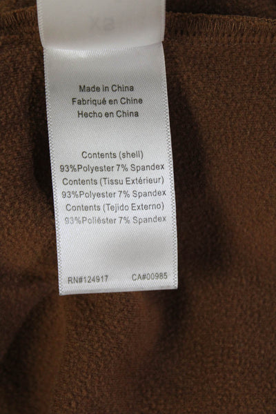We Wore What Women Pullover Sweatshirt Brown Crew Neck Long Sleeve Size XS