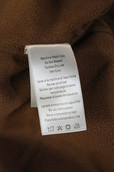We Wore What Women Pullover Sweatshirt Brown Crew Neck Long Sleeve Size XS