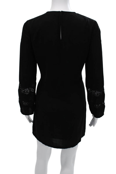 Zara Basic Collection Womens Shift Dress Black Long Sleeve Above Knee Size XS