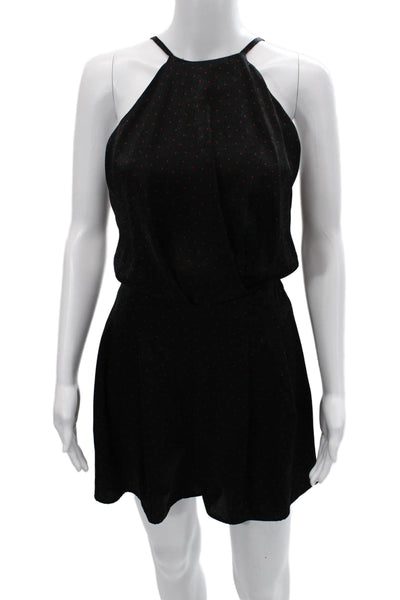 Zara Women Black Halter Neck Sleeveless Playsuit Mini Size S