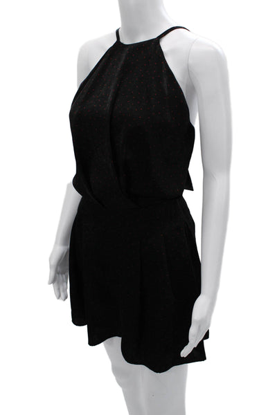 Zara Women Black Halter Neck Sleeveless Playsuit Mini Size S