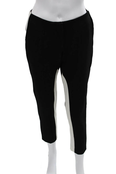 Sachin & Babi Women Cropped Ankle Pants Black Hook & Eye Polyester Size 0