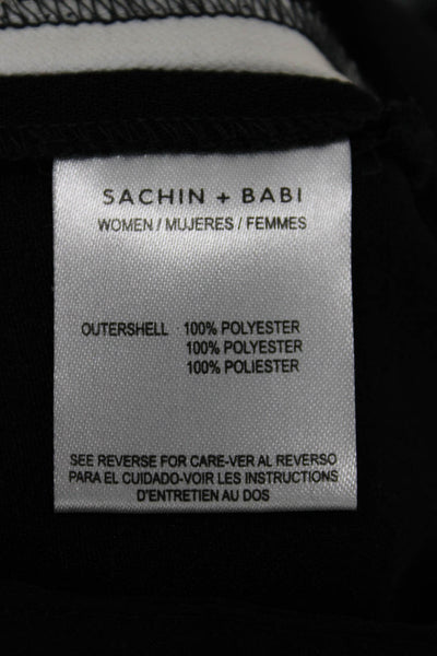 Sachin & Babi Women Cropped Ankle Pants Black Hook & Eye Polyester Size 0