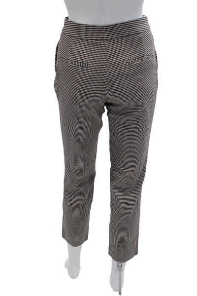 Zara Woman Womens Cropped Ankle Dress Pants Black Check Petite Size XS