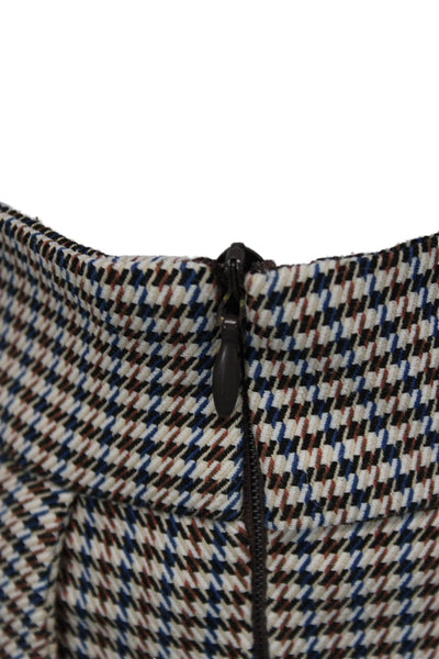 Zara Woman Womens Cropped Ankle Dress Pants Black Check Petite Size XS