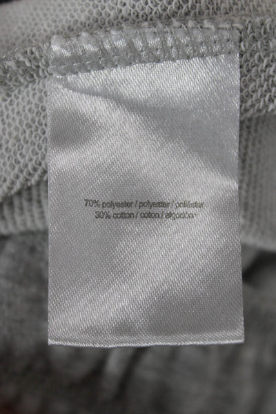 Halston Unisex Gray Sweat Shorts Drawstring Poly Cotton Size M