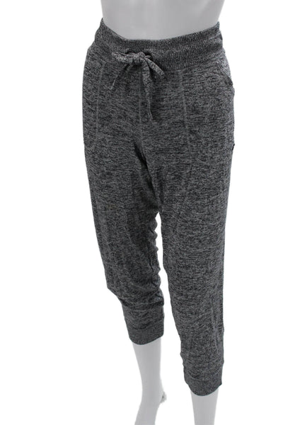 DKNY Women Cropped Jogger Sweatpants Dark Gray Drawstring Size L