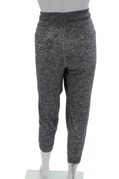 DKNY Women Cropped Jogger Sweatpants Dark Gray Drawstring Size L