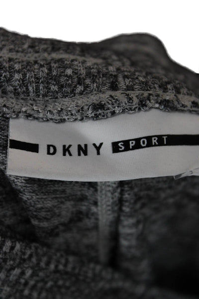 DKNY Women Cropped Jogger Sweatpants Dark Gray Drawstring Size L
