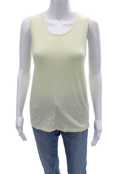 Sigrid Olsen Women Yellow Basic Tank Sleeveless Modal Cotton Size M